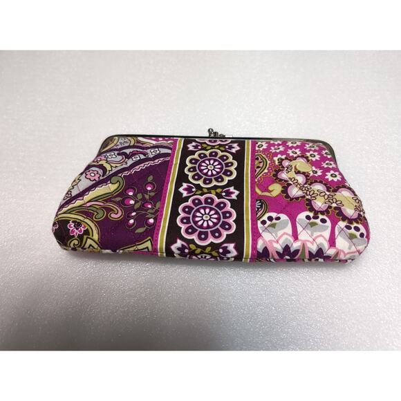 Vera Bradley Very Berry Paisley Double Kisslock Wallet - Picture 1 of 5